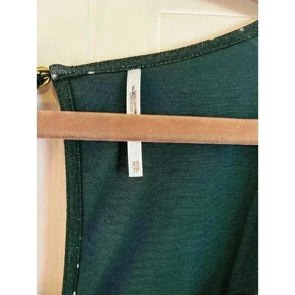 Free People CELIA MINI DRESS IN EMERALD JEWEL COMBO size XS - Picture 6 of 6